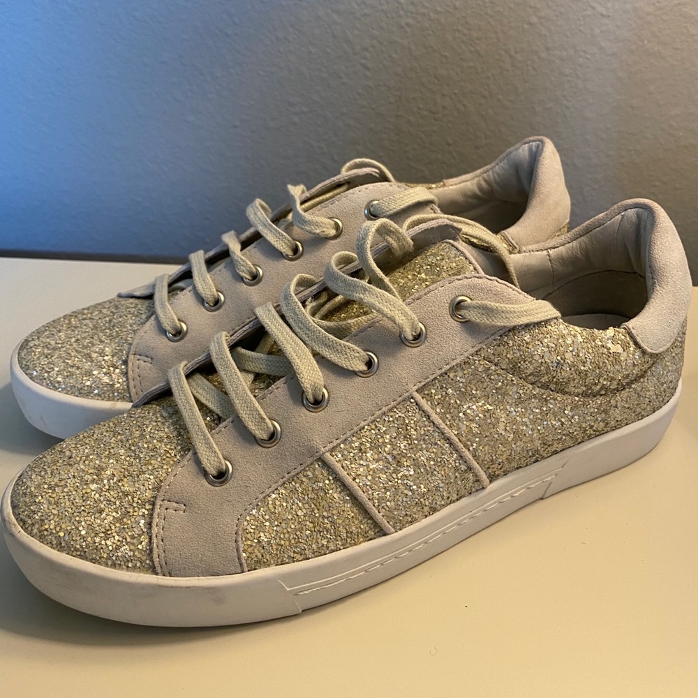 Joie gray glitter sneakers